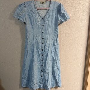 Northwest Blue Sky Button-Front Midi Dress